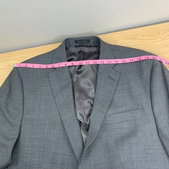 Ralph Lauren Blazer Men 48R Sport Coat Jacket 100% Wool 2 Button Gray Wedding - Picture 7 of 9